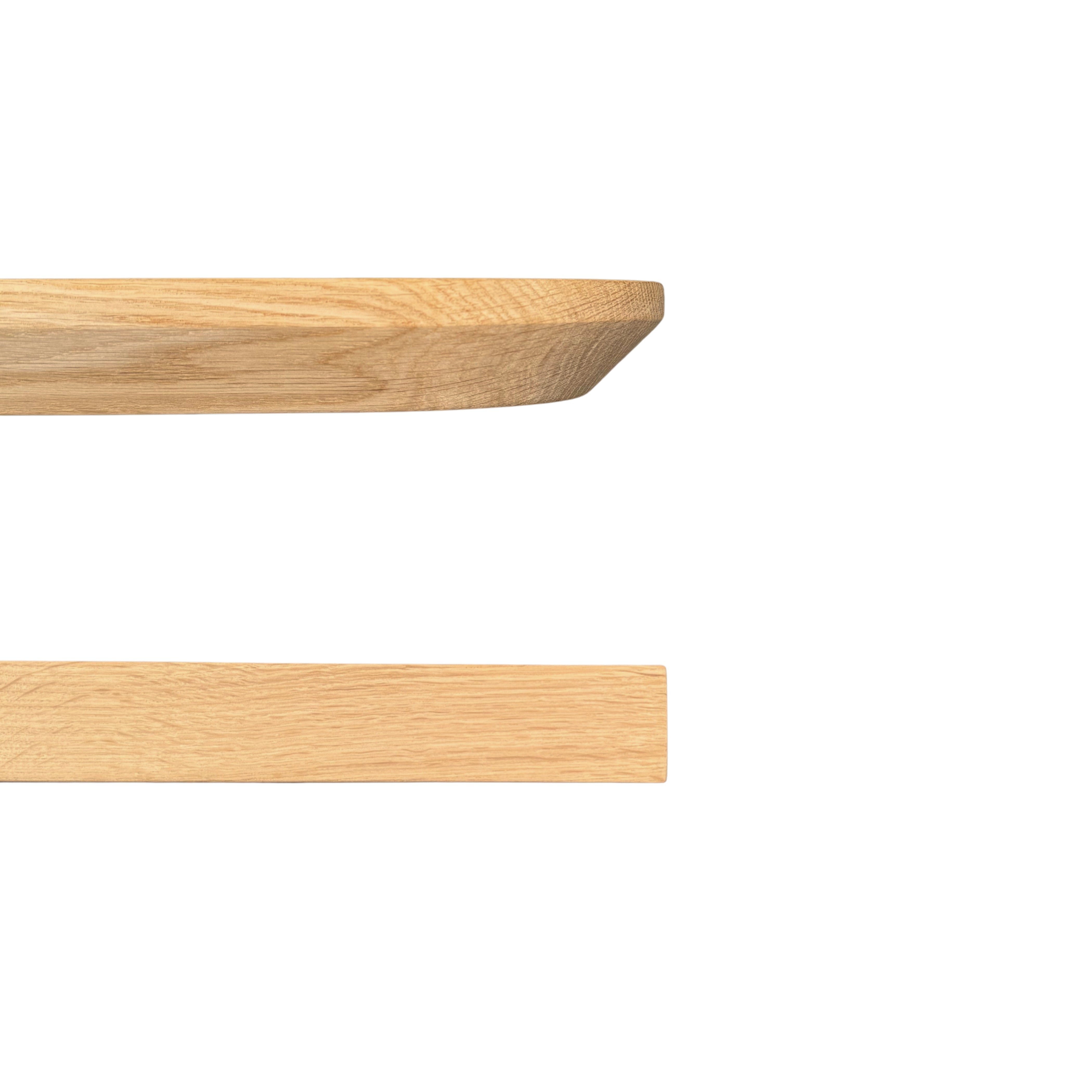 eettafelrand verjongd en recht